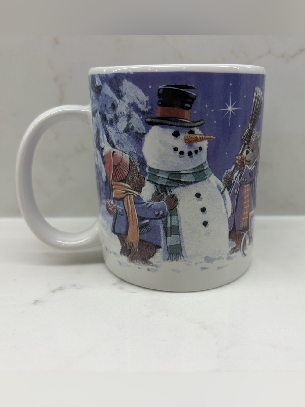 Vintage ‘Mr. Snowman’ with Bears Holiday Collectible Limited Edition Art Mug